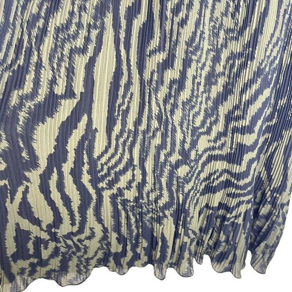 NEW Ted Baker Justnee Olive Green Zebra Print Pleated Midi Dress Size XL - Picture 6 of 11